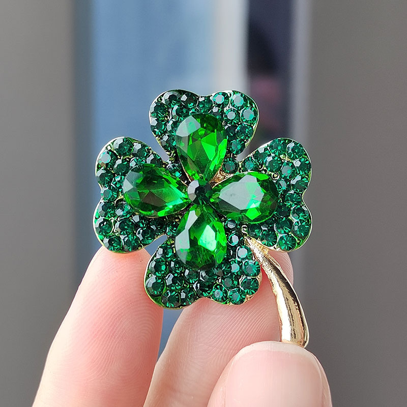 New Minimalist Rhinestone Four - Red Clover Flower review and price