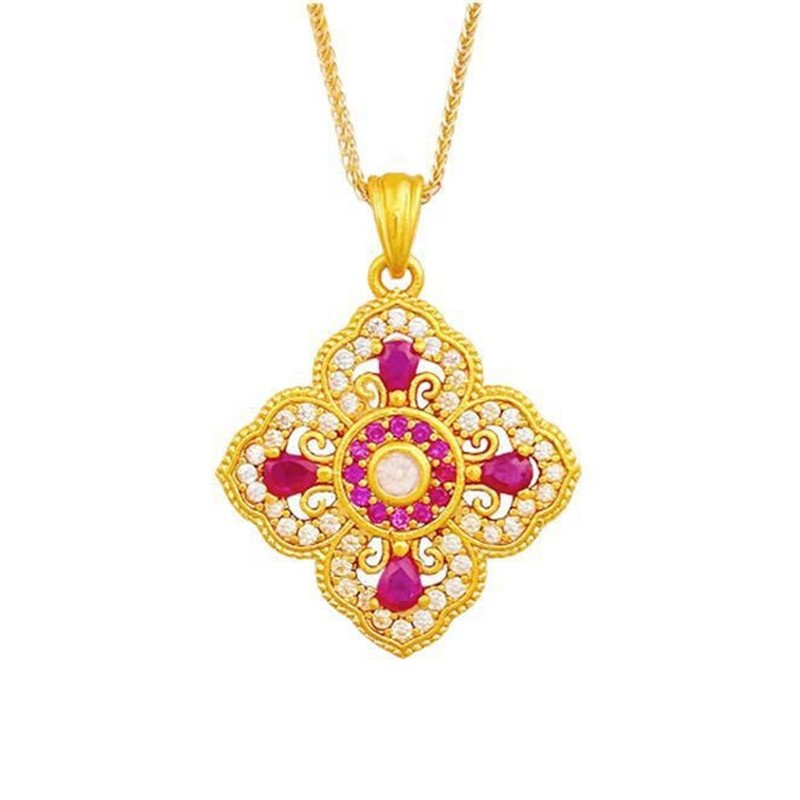 Vintage Luxury Hollow 4 Leaves - Red Clover Flower review and price
