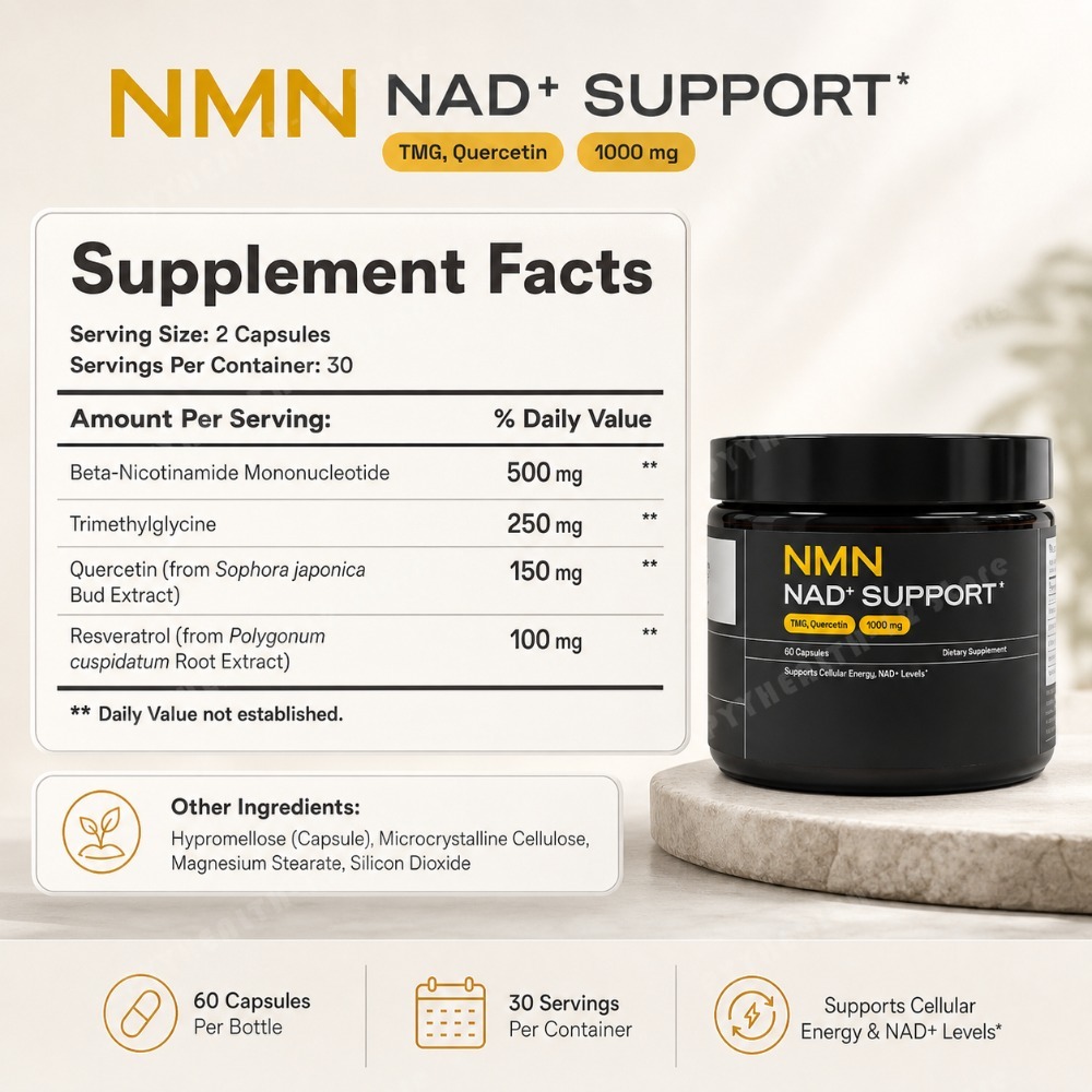 NMN NAD+ Support Capsules 1000 - Wellness Quercetin review and price