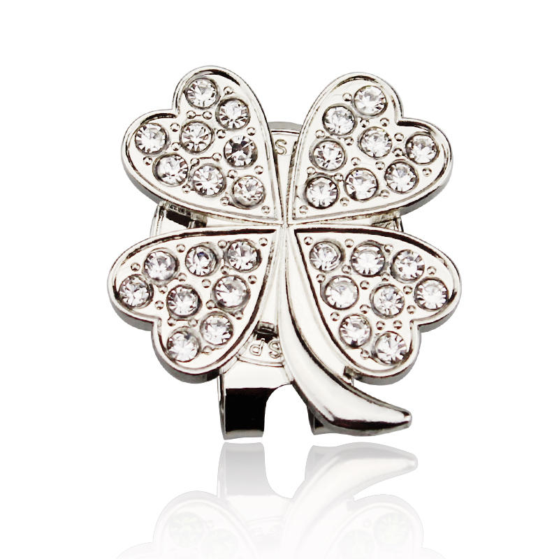 Golf Ball Marker with Diamond  - Red Clover Flower review and price