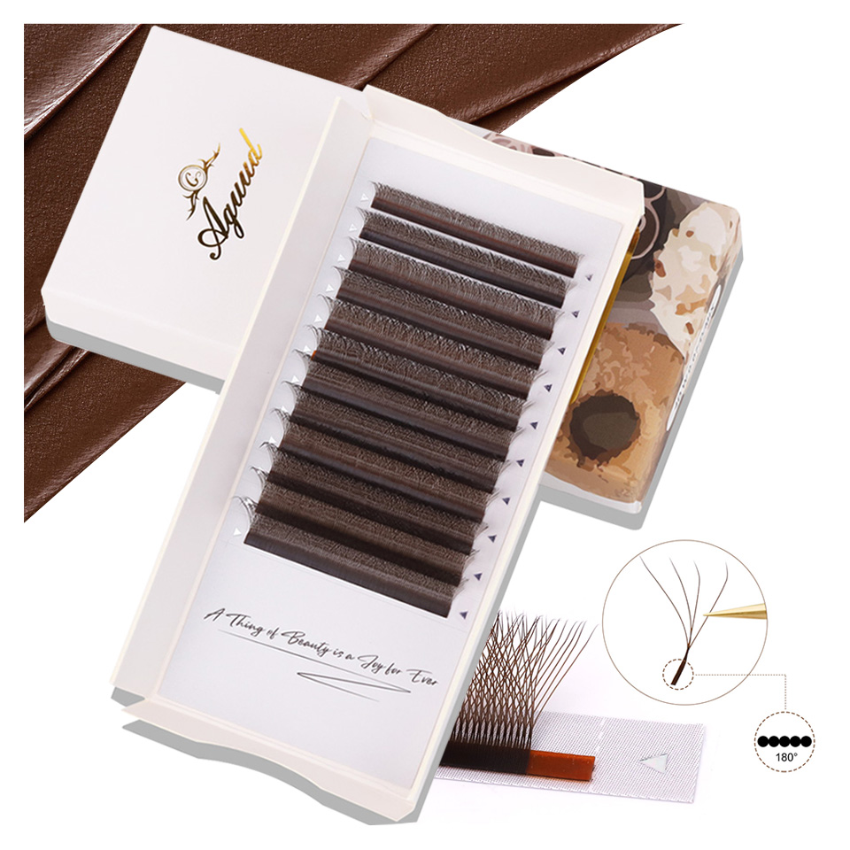 AGUUD Brown 4D W Shaped Eyelas - Red Clover Flower review and price