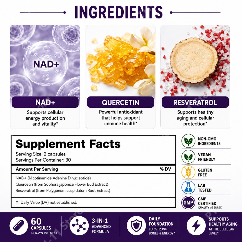 Docteat NAD+ Capsules with Res - Wellness Quercetin review and price
